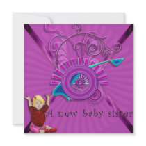 New baby sister invite