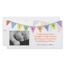 New Baby Thank You Appreciation Banner Photocard Custom Photo Card