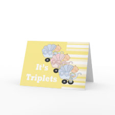 New Baby Triplet Boys and Girl card