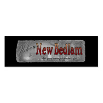 New Bedlam Bookmark Business Card Templates