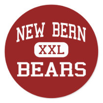 New Bern - Bears - High - New Bern North Carolina Round Sticker