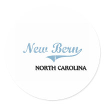 New Bern North Carolina City Classic Round Sticker