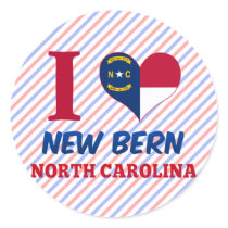 New Bern, North Carolina Round Stickers