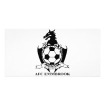 ""NEW"" Black Logo Design Custom Photo Card