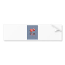 New Boxing Glove With Background Pattern Blue Bumper Stickers