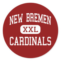 New Bremen - Cardinals - High - New Bremen Ohio Round Stickers