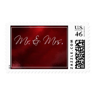 New Bride and Groom Postage Stamp