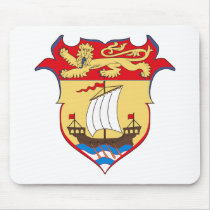 New Brunswick Coat of Arms (alternative) Mousepad by FlagTshirts New Brunswick Coat of Arms (alternative) Mousepad