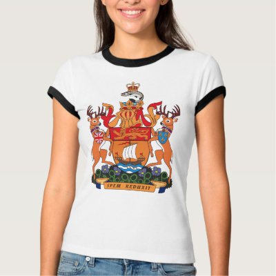 New Brunswick Coat of Arms T-shirt by FlagTshirts