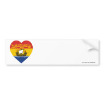 New Brunswick Flag Heart bumper stickers