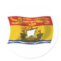 New Brunswick Flag Sticker by LivingFlags2 New Brunswick Flag Sticker