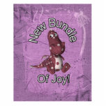 New Bundle of Joy! Purple back, purple dinosaur Photo Cutout