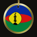 New Caledonia Fisheye Flag Ornament