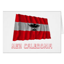 New Caledonia Waving Flag with Name Cards