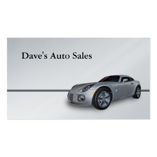 New Car Business Card Template (front side)