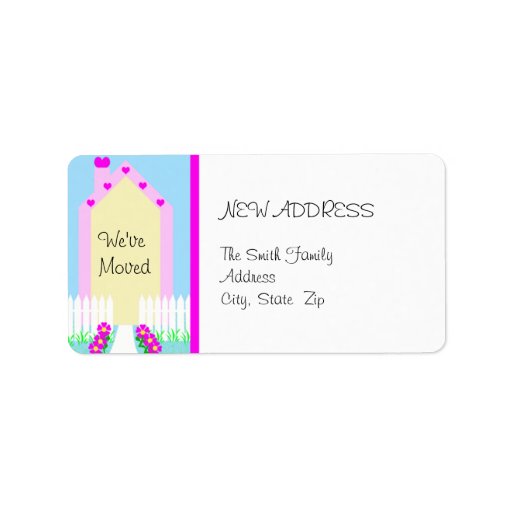 New Change of Address Label Cute House Zazzle