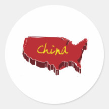 NEW CHINA ROUND STICKERS