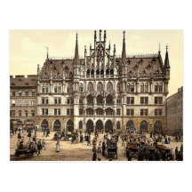 New City Hall, Munich, Bavaria, Germany classic Ph Post Cards