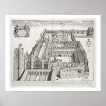 New College, Oxford, from 'Oxonia Illustrata', pub Print