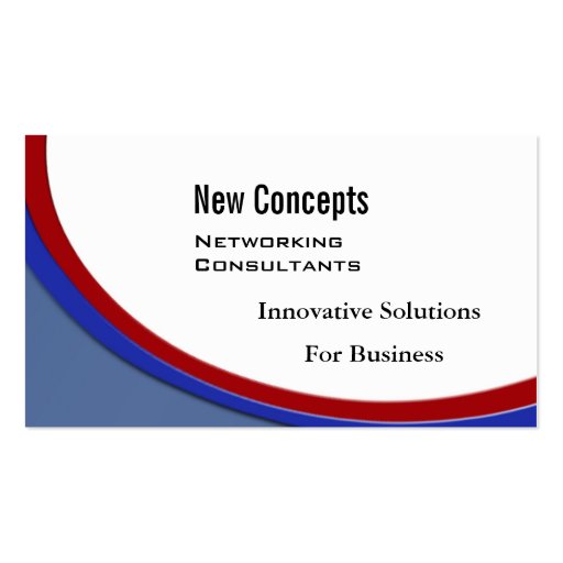 New Concepts, IT Consultants Business Cards (front side)