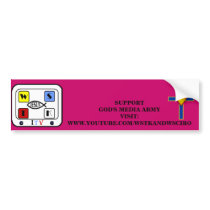 New Creation Red/Black Bumper Sticker bumper stickers