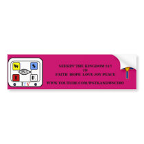 New Creation Red/Black Bumper Sticker - Customized bumper stickers