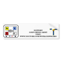 New Creation White Bumper Stickers bumper stickers by WSTK_ITV New Creation White Bumper Stickers bumper stickers