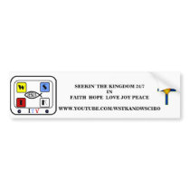New Creation White Bumper Stickers - Customized bumper stickers by WSTK_ITV New Creation White Bumper Stickers - Customized bumper stickers