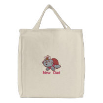New Dad - girl embroidered bags by Embroidery4U New Dad - girl embroidered bags
