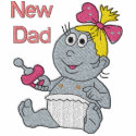 New Dad - Girl embroidered shirts by Embroidery4U New Dad - Girl embroidered shirts