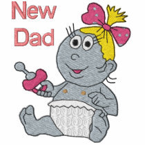 New Dad - Girl embroidered shirts by Embroidery4U New Dad - Girl embroidered shirts