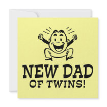 New Dad of Twins invitations