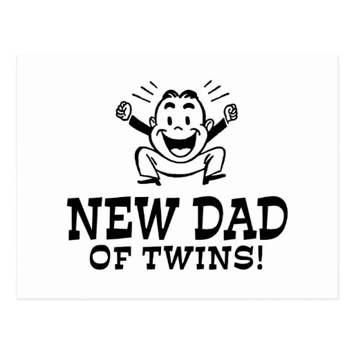 New Dad of Twins Post Card
