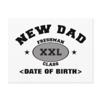 New Dad Personalized Cards XXL postcards