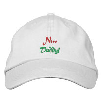 New, Daddy!-Embroidered Hay embroidered hats