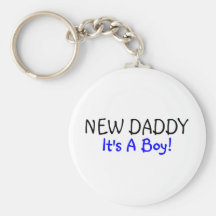 New Daddy Its A Boy Blue Keychains