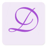New Day Gardens Letter Seal Sticker- Purple Irises