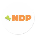 New Democratic Party Round Sticker