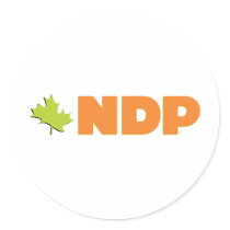 New Democratic Party Round Sticker