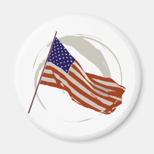 new design - american flag fridge magnet
