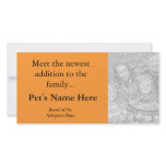 New Dog Photo Announcement Personalized Photo Card
