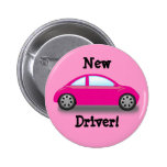 New Driver Pink Car Button buttons