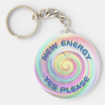 NEW ENERGY - YES PLEASE with heart Keychain