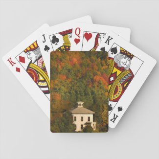 New England Autumn House and Cupola Playing Cards