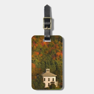 New England Autumn House Luggage Tag