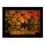 New England Autumn Wedding Invitation Post Cards