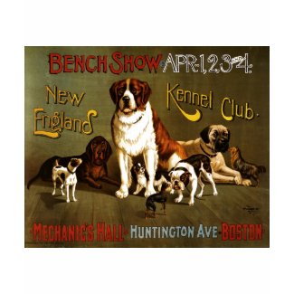New England Kennel Club c.1890 show poster shirt