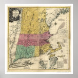New England Map - 1777 Print