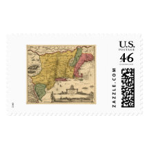 New England Regional Map - 1685 Stamp