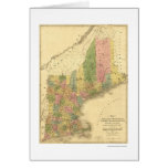 New England States Map 1839 Greeting Cards